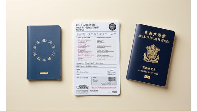 国際運転免許証、パスポート、翻訳文の見本