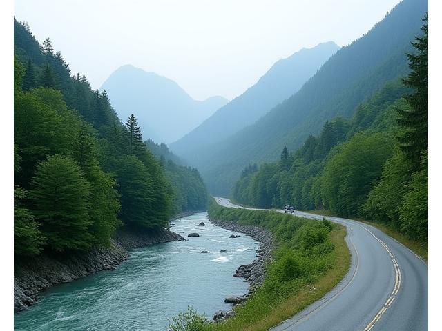 信州上高地の山岳風景