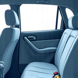 車内に設置されたチャイルドシートのイラスト